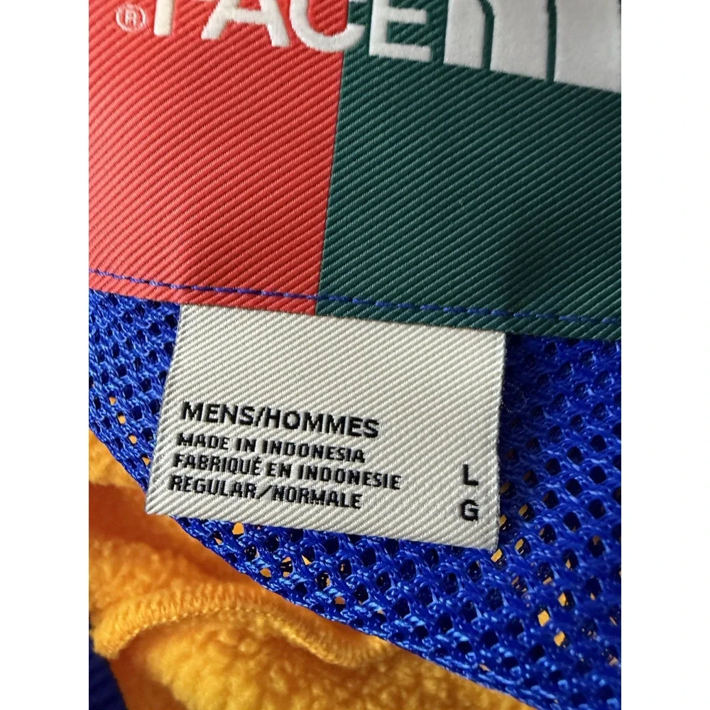 The North Face Colorblock Fleece Jogger Side Zipper Yellow Pants Men's Size L